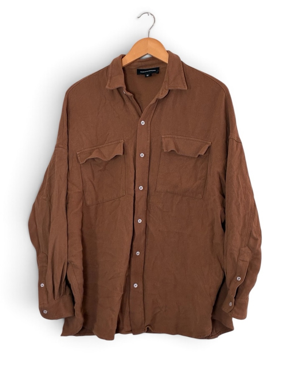 Smoke & Mirrors | Brown soft flannel button up casual long sleeve shirt medium